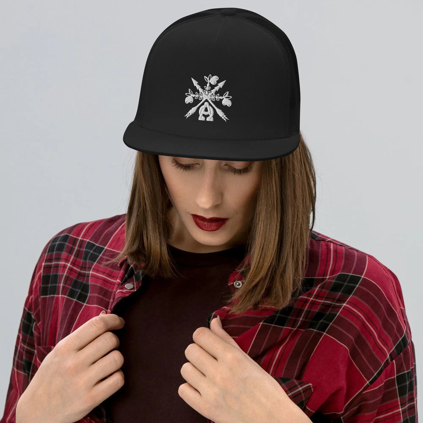 -A&O™- Embroidered Bouquet de Saoirse© Trucker Hat - Image #8