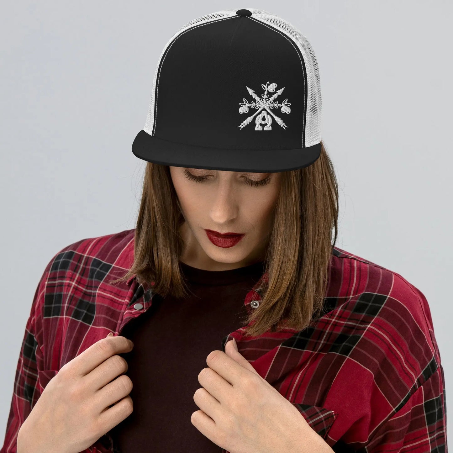 - A&O™- Side-Eye© Embroidered Trucker Snapback - Image #12