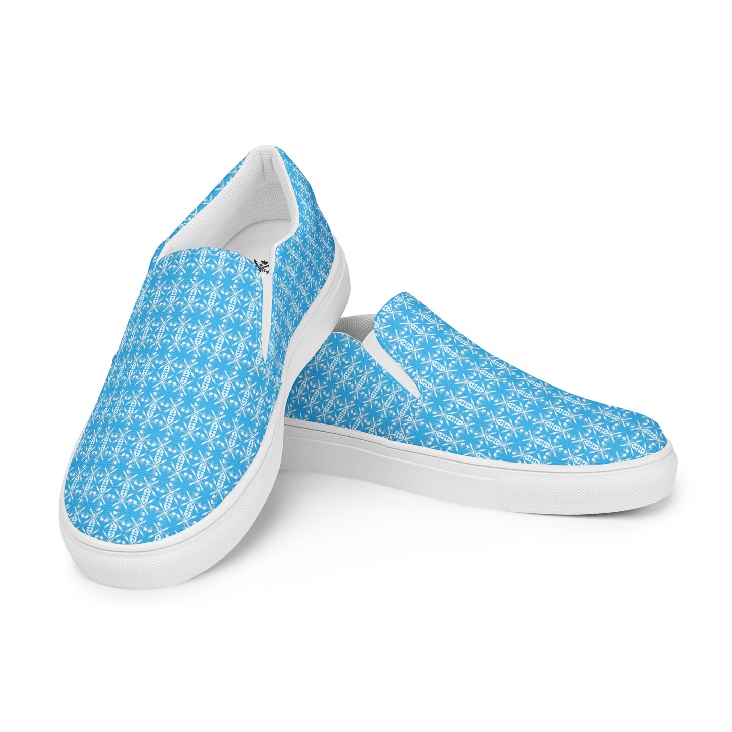 - A&O™- Men's Eccentric Hemel Blue© MirrorScadeV1© Slip-On Shoes