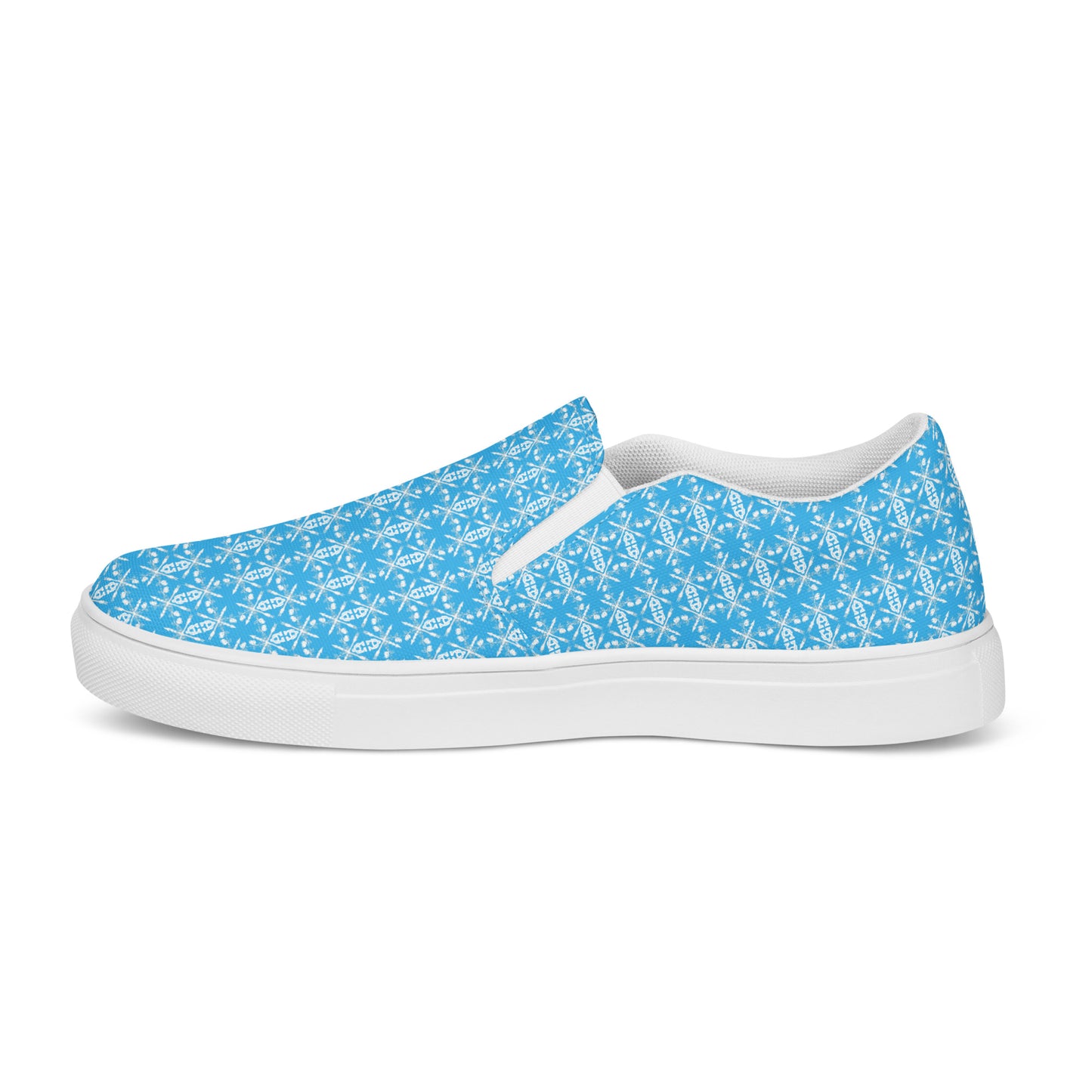 - A&O™- Men's Eccentric Hemel Blue© MirrorScadeV1© Slip-On Shoes