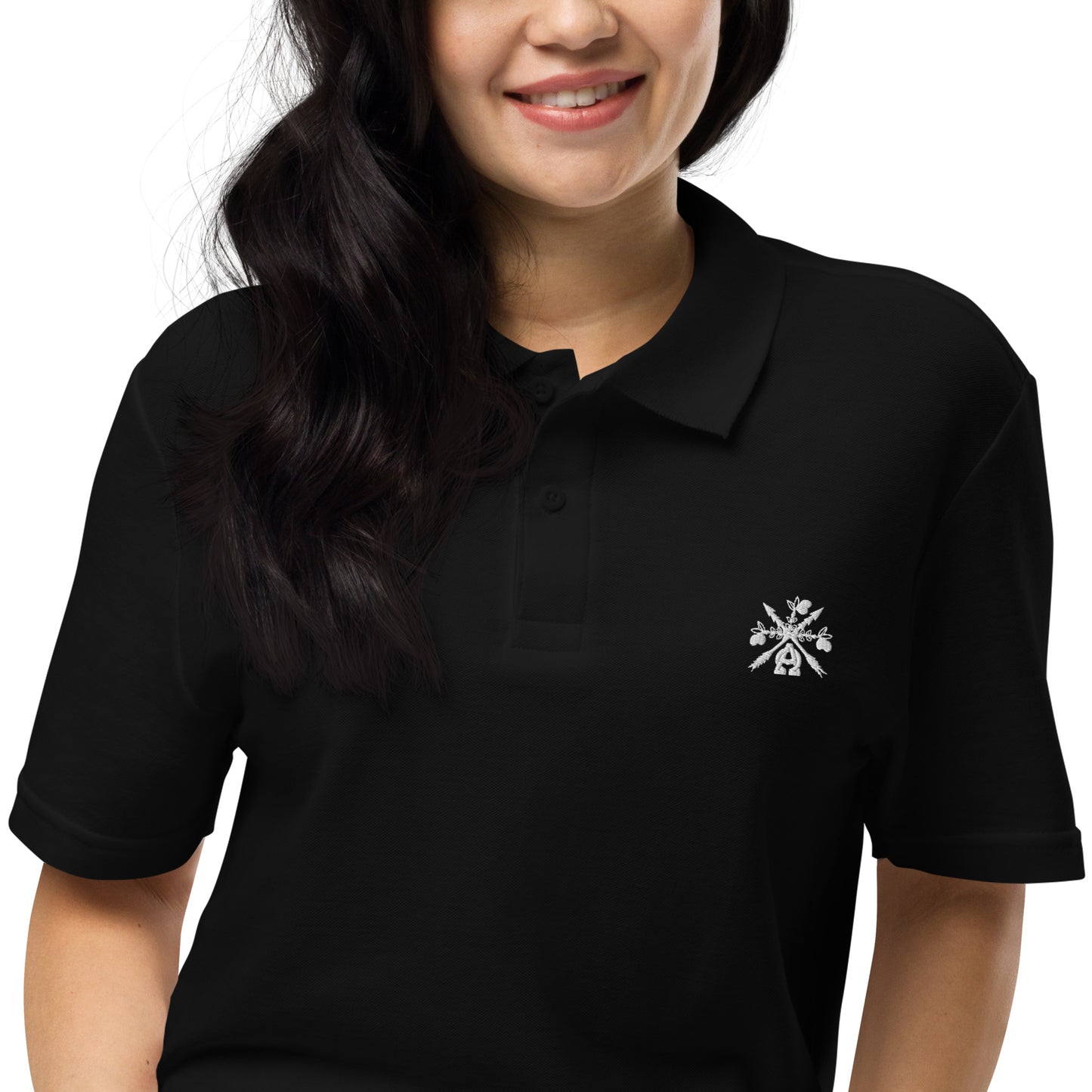 - A&O™- Embroidered Bouquet na Saoirse© Polo Shirt